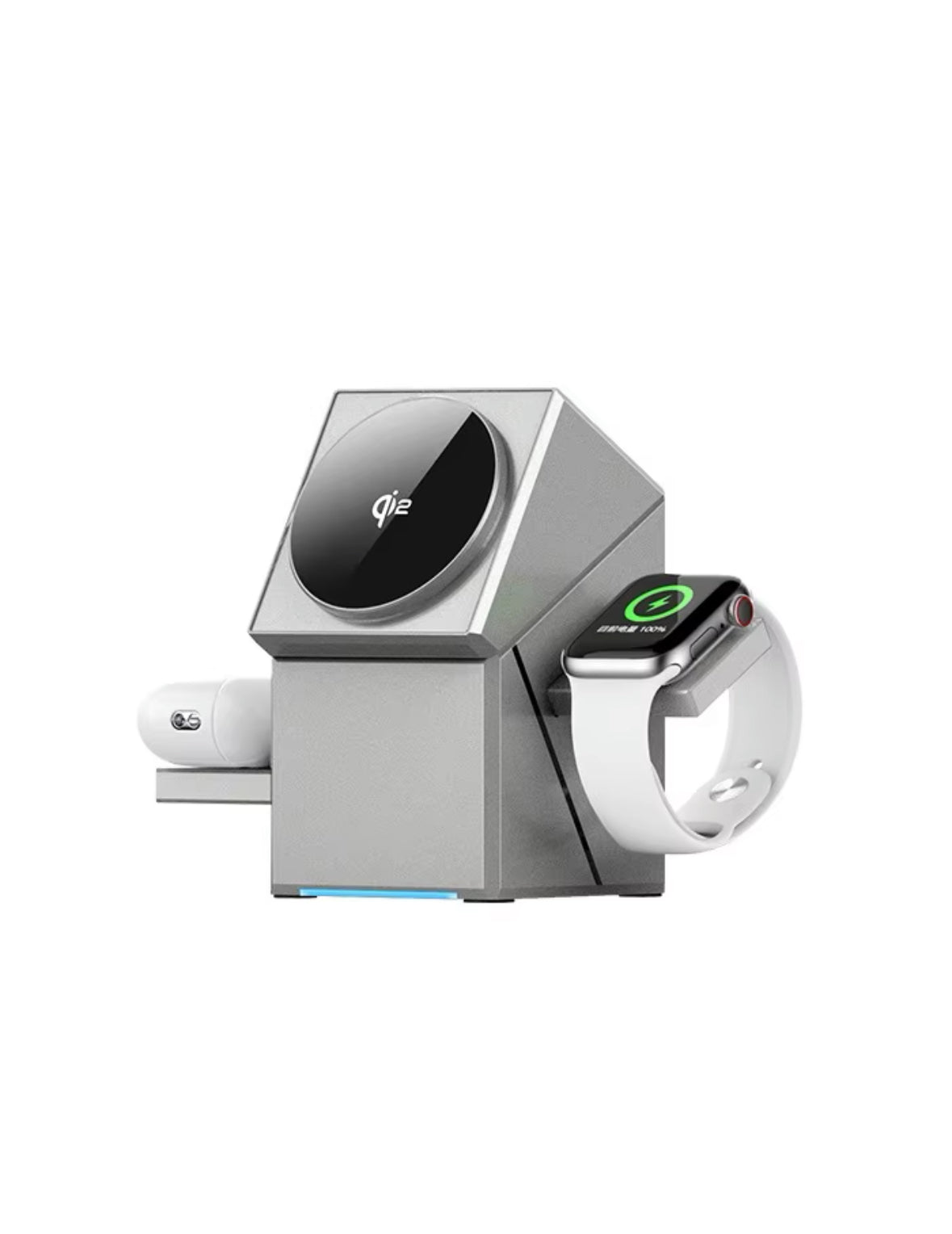 Încărcător Wireless 3 în 1 Rotativ – iPhone, Watch, AirPods