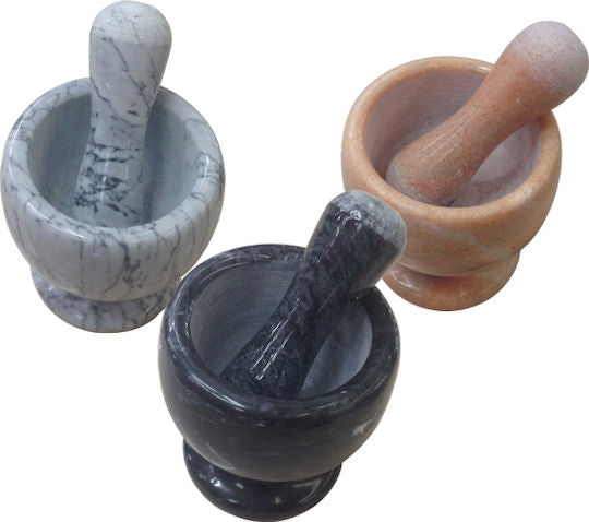 Mojar din piatră naturală cu pistil 13x13 cm – rezistent, ideal pentru condimente și ierburi