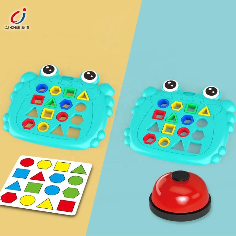 Jucarie Educativa si Interactiva cu Forme Geometrice Colorate - Funny Crab 19x20 cm