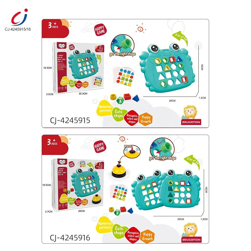 Jucarie Educativa si Interactiva cu Forme Geometrice Colorate - Funny Crab 19x20 cm
