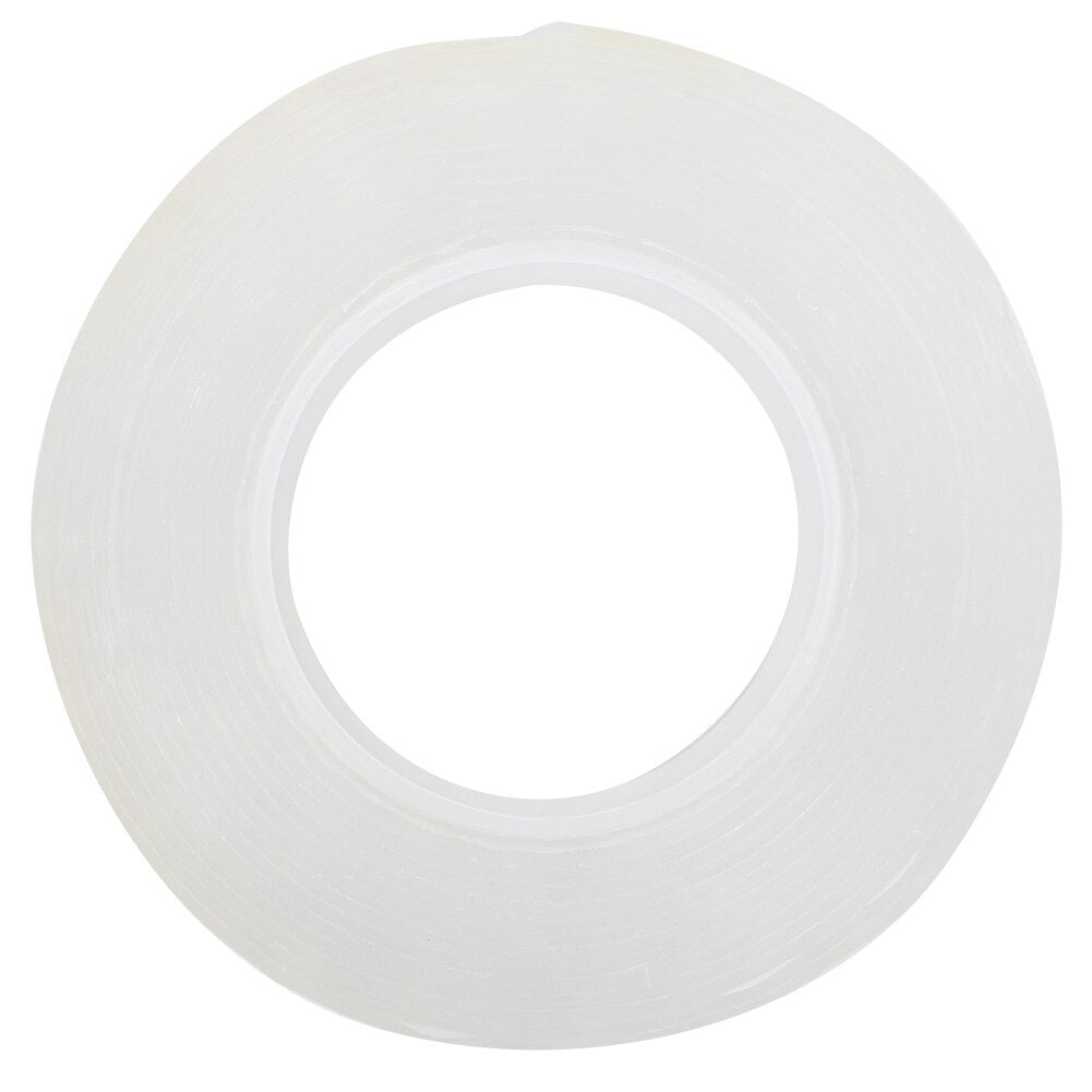 Bandă dublu adezivă din silicon transparent – 3 m x 1.8 cm x 2 mm, lavabilă și reutilizabilă