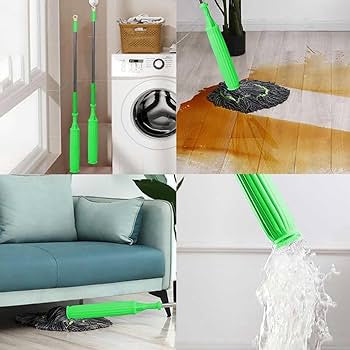 Mop 2 în 1 din microfibră auto-uscător – 45 x 134 cm, curățare eficientă fără efort
