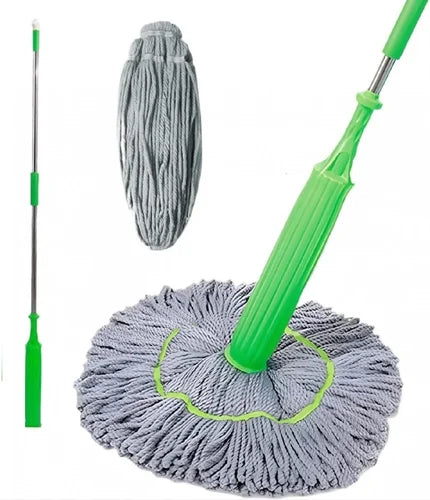 Mop 2 în 1 din microfibră auto-uscător – 45 x 134 cm, curățare eficientă fără efort