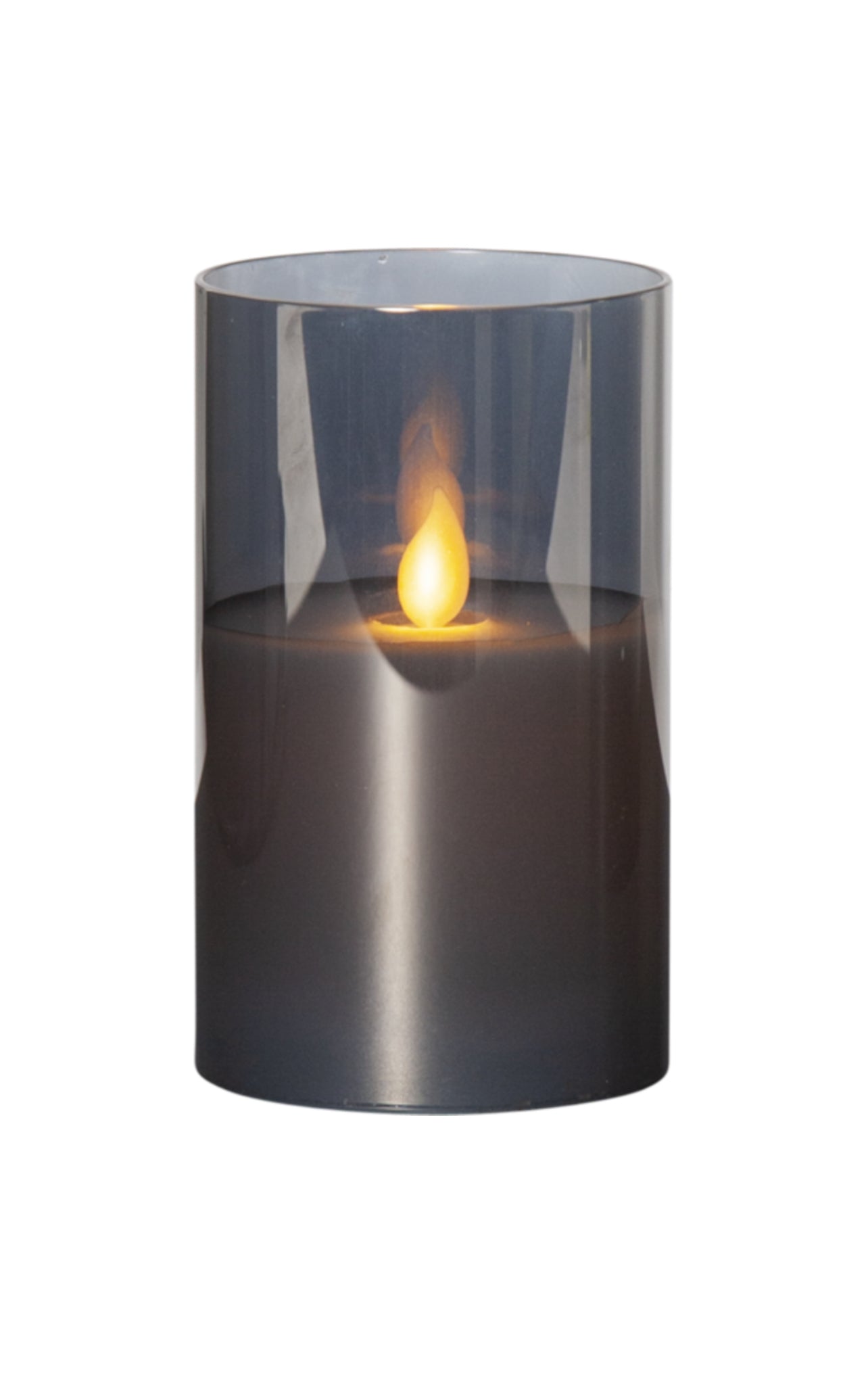 Lumanare LED 7.5x10cm SMOKY alimentata cu baterie, intrerupator pornit/oprit, timer FLAMME