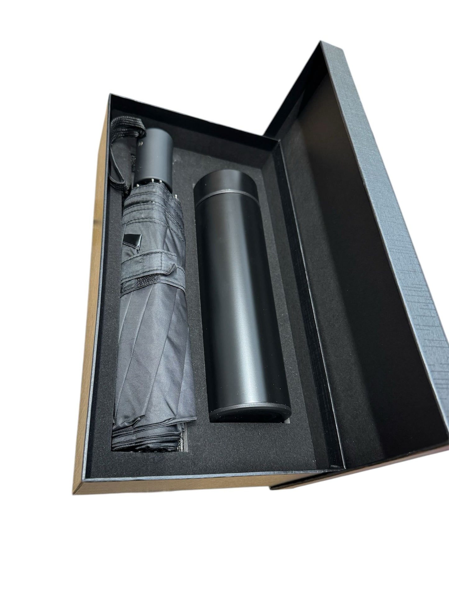 Kit termos cu display si umbrela - Rosu