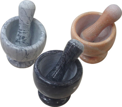 Mojar din piatră naturală cu pistil 13x13 cm – rezistent, ideal pentru condimente și ierburi