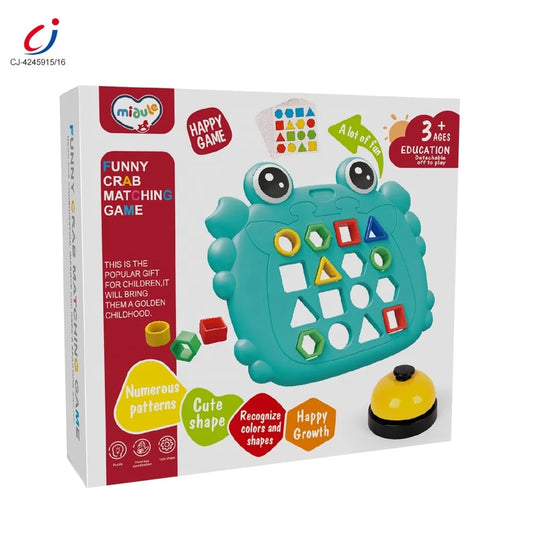 Jucarie Educativa si Interactiva cu Forme Geometrice Colorate - Funny Crab 19x20 cm