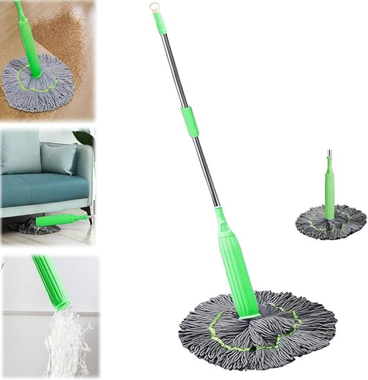 Mop 2 în 1 din microfibră auto-uscător – 45 x 134 cm, curățare eficientă fără efort