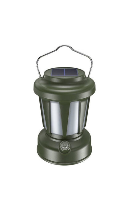 Lampa solara de camping,LED, in forma de felinar, reincarcabila, cu maner