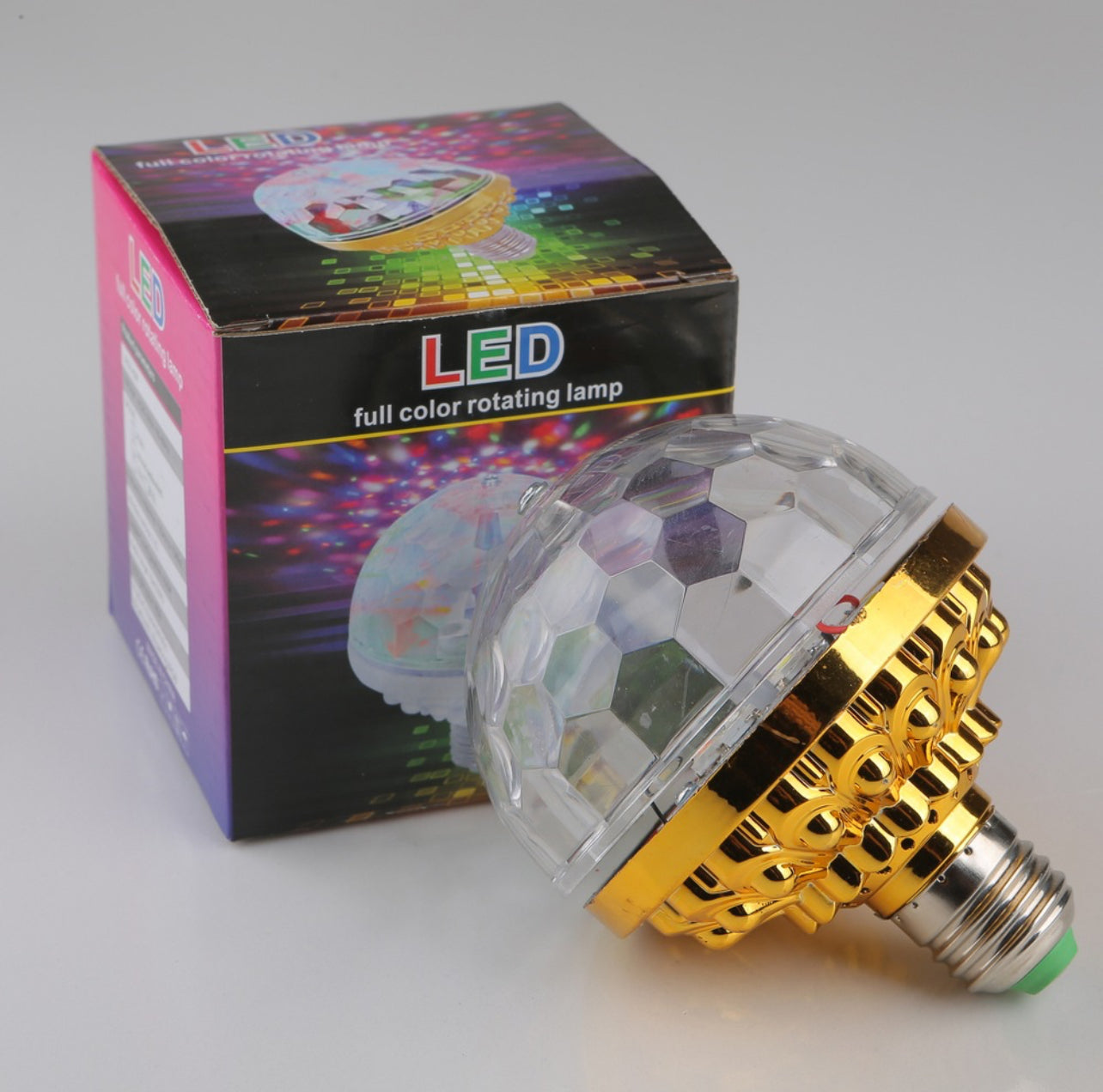 Bec rotativ multicolor, cu efect disco, LED, 3W