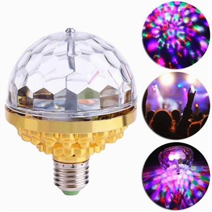 Bec rotativ multicolor, cu efect disco, LED, 3W