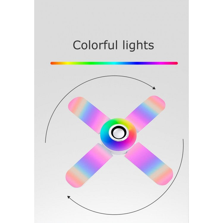 Bec 4 brate cu lumina multicolora cu functie muzicala prin bluetooth telecomanda inclusa