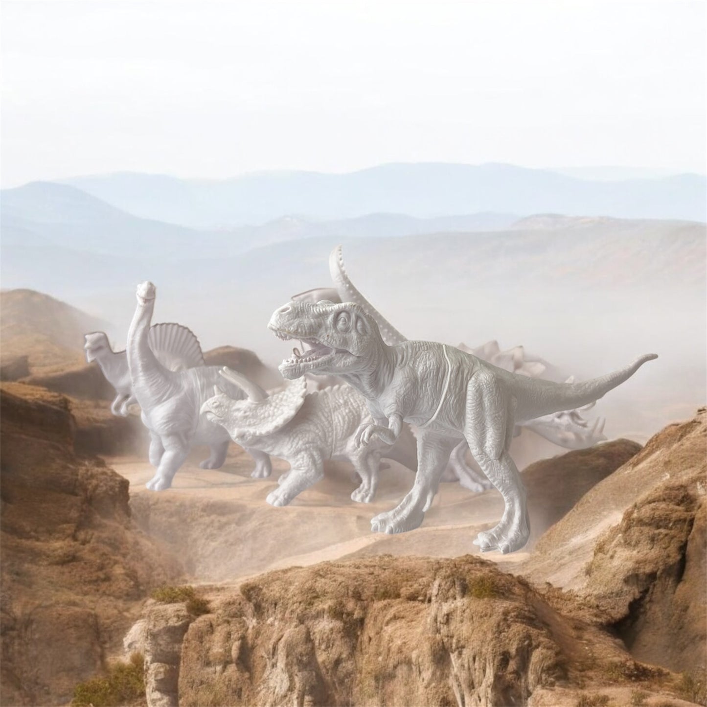 Joc de pictură cu dinozauri din plastic 20pcs / dimensiune 22*8.5*33cm