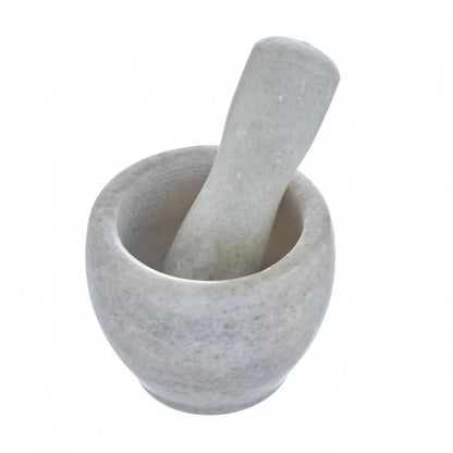 Mojar din piatră naturală cu pistil 13x13 cm – rezistent, ideal pentru condimente și ierburi